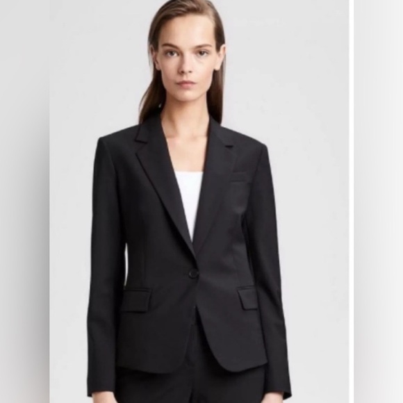 Theory Womens Black Classic Tailor Blazer Wool blend size 6 - Picture 1 of 8